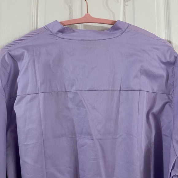 Harshman Chantal Striped Sleeve Popover Blouse Lilac Size 2X NWT - Picture 11 of 13